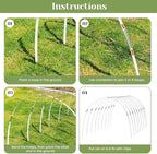 Greenhouse Hoops 20pcs, Garden Hoops for 1-3.5ft Wide Raised Bed, 5 Sets of 5.6ft Long Super Bendable Fiberglass Support Frame, Small Garden Tunnel for Row Cover (S Size)
