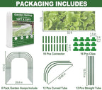 Garden Mesh Netting Kit, 10 * 33ft Ultra Fine Netting with 6pcs Garden Hoops for Raised Beds, Plants Cover Net for Vegetable Fruit, Animals Barrier Protection Greenhouse Row Cover