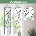 17.5 Inch Indoor Plant Trellis for Climbing Plants,Metal Trellis,Small Garden Trellis for Potted Plants,Plant Stakes for Indoor Plants Accessories Hoya,Flower,Plant Support (Star-Metal)