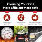 Grill Brush Bristle Free,BBQ Replaceable Scraper Cleaning Head,Safe Grill Accessories for Cast Iron Grates/Porcelain/Weber Gas/Charcoal Grill,Grill Brush for Outdoor Grill-Yellow