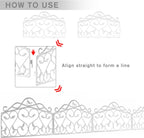 Evelyne Decorative Garden Border Edging: Faux Wrought Iron Leaf & Bird Design