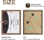 KINLINK 8.5x11 Picture Frame Brown, Solid Wood Diploma Frames with Acrylic Plexiglass for Pictures, Certificate Degree Document Frame Tabletop and Wall Mounting Display, 4 Pack