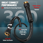 Garden Hose 100ft x 5/8", NON-EXPANDABLE Heavy Duty Premium Flexible Water Hose, No Kink, Leakproof, Lightweight Hybrid Hose with Male to Female Fittings for Household、Backyard