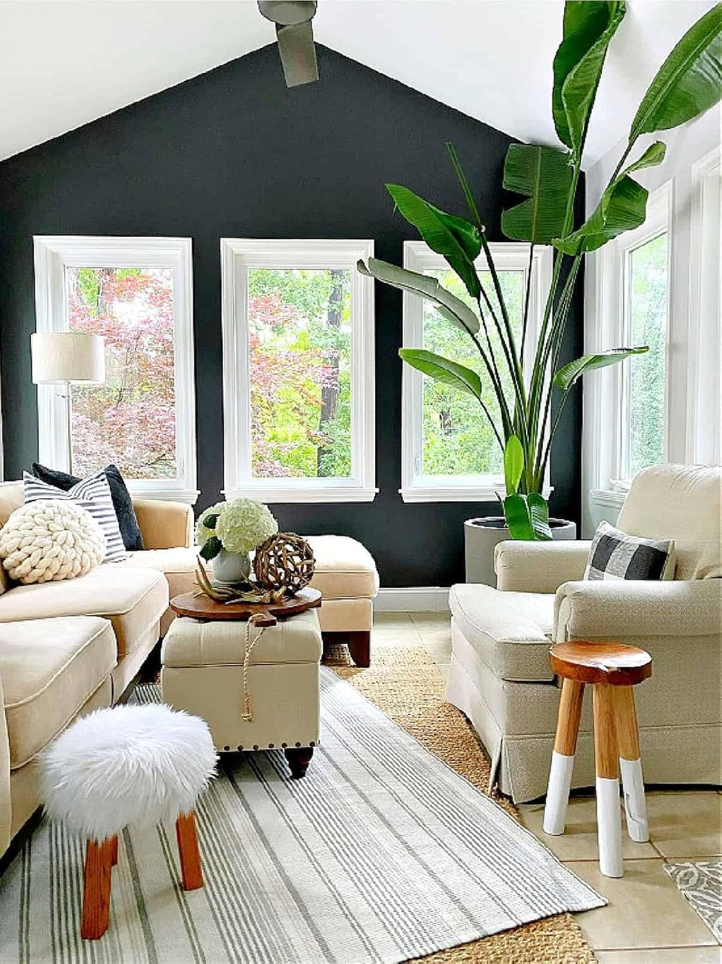 Bird of Paradise - White - Strelitzia Nicholai. (4 White BoP in Cup)