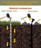 Artificial Turf Stakes Galvanized Metal Spiral Landscape Spikes for Fake Landscaping Grass, 35 Count, Outdoor, Heavy-Duty, Rust Resistant Security, 6-Inch Long,Anchoring Spikes