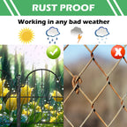 Blingluck Decorative Garden Fence, 17in(H) x 10.8ft(L), with Ground Stake
