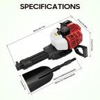 Gas Powered Garden Shovel for Digging, 52CC 2-Stroke Small Shovel Portable Spade Garden Trowel for Tree Planting (US Stock)