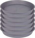 2 Pack of 10 inch Plant Saucer Gray, Heavy Duty Plastic Plant Saucer 10 inch Round, Durable Plant Tray for Pots, Plant Saucers for Indoors, Plant Trays for Planter 9"/10" (10", Cement)
