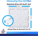 Filter King 40.5x47.5x1 Air Filter | 4-PACK | MERV 8 HVAC Pleated A/C Furnace Filters | MADE IN USA | Actual Size: 40.5 x 47.5 x .75"
