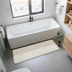 Yimobra Bathroom Runner 60"x24", Non Slip Memory Foam Bath Mat, Super Soft Water Absorbent Hallway Carpet, Machine Washable Rug for Vanity Tub Shower, Cream