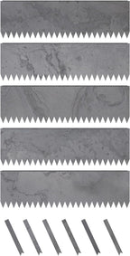 Edge Right - Hammer-in Landscape Edging - 48-inch Strips - 14-inch Depth 1/4-inch Rounded top COR-Ten Steel (5 Pack)