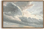 InSimSea Framed Canvas Wall Art - Vintage Landscape, Study of Clouds, Modern Farmhouse & Rustic Decor for Living Room & Bedroom, French Country Style, 20"x30"