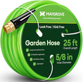 Maygrove 25 ft Garden Hose, 5/8 in ID, Heavy-Duty, Leakproof, Kink-Resistant Water Hose with Swivel Brass Fittings, 600 PSI Burst Rating, Ideal for Car Wash & Lawn Watering