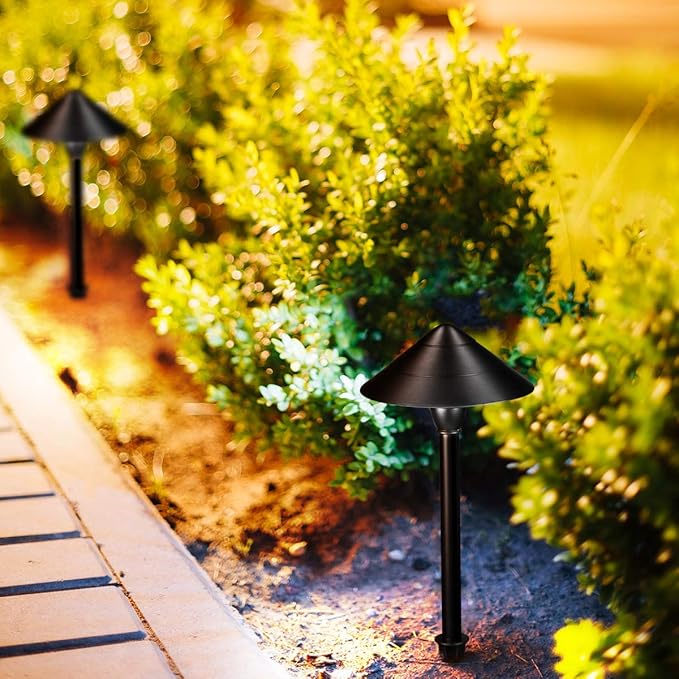 Low Voltage Landscape Lights - Aluminum Outdoor Waterproof 12V 3W 3000K Warm-White Light (4-Pack)