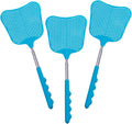 Wapodeai 3 pcs Fly Swatter, Fly Swatters Plastic Telescopic, Large Bug Swatter That Work for Indoor and Outdoor. (3 Blue)