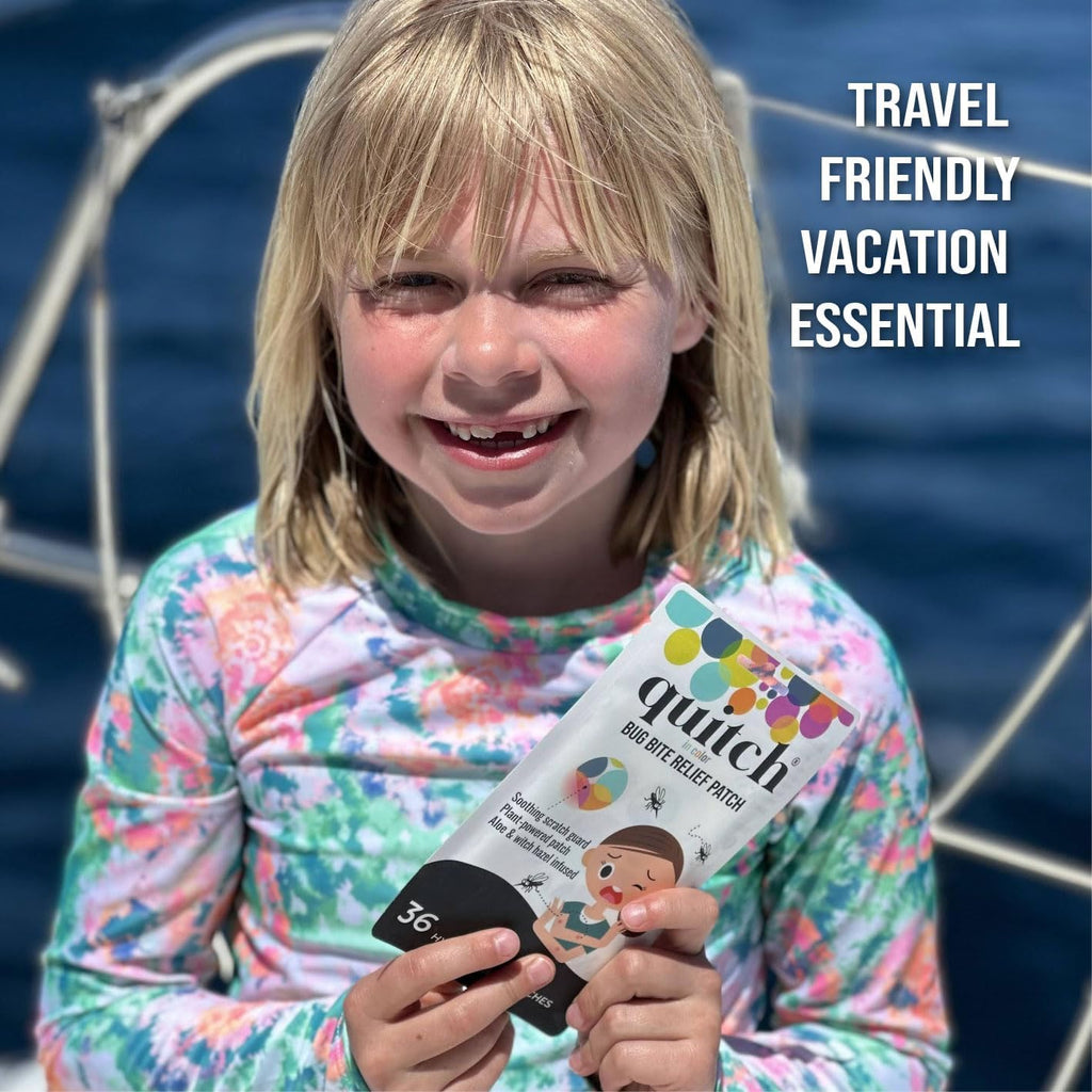 Quitch Mosquito Bite Itch Relief Patch, After Bite Insect Bite Treatment, Anti Itch Cream Alternative, Insect Bite Relief, Cruise, Travel and Camping Essential for Kids