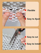XIFENG Plastic Chicken Wire Mesh Fence Roll, Plastic Fencing Poultry Fencing Netting for Garden Fencing Farm Cats Dogs Rabbit Snake Animal Barrier(Size:0.47''mesh-33'L x 3.3'W Roll,Color:Black)