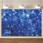 YongFoto Blue Glitter Backdrop 7x5ft Silver Light Spots Navy Blue Sequin Bokeh Photography Background Birthday Bridal Shower Wedding Photography Background Party Banner Decor Portraits Photoshoot