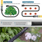 Suneed 4 Pack Flat Soaker Hose 25FT for Garden Beds, Lightweight Drip Soaker Hose 100 ft for Foundation Watering of Plants – Garden Sprinkler Soaker Hoses with Heavy Duty & Easy to Install (25ftx4)