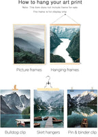 HoozGee Photography Art Prints Travel Natural Landscape Set of 6 Mountain Boat Canvas Poster Print Wall Art Pictures Beautiful Living Room Decor Home Decor (11"x14" UNFRAMED)