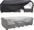 Patio Furniture Set Cover Waterproof, Mrrihand Outdoor Sectional Sofa Set Cover Heavy Duty 600D Table and Chair Set Cover 107" L×81" W×27.9" H