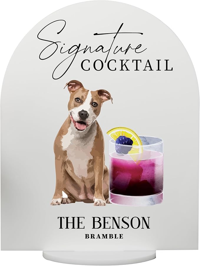 Pet Signature Drink Wedding Signs