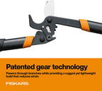 Fiskars 18-Inch Loppers for Tree Trimming, Heavy Duty, Sharp Bypass Steel Blade Tree Branch Cutter up to 1.5-Inch Diameter Cut Capacity, PowerGear2 Technology Multiplies Power, Hand Loppers