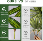 4 Pcs Artificial Greenery Stems Dracaena Faux Branches Artificial Plants Realistic Fake Dracaena Greenery Realistic Plants for Indoor Outdoor Porch Patio Home Office Living Room Decor (Light Green)