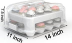 Cupcake Carrier, EXTRA LARGE LID, White Cupcake Holder Carries 24 Standard-Size Cupcakes, Muffin Traveler Two Tier Stand Reusable Cupcake Box