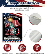 250 Years America Garden Flag, 250th Anniversary USA Patriotic 4th of July Double-Sided Waterproof Banner with Freedom Yard Sign, We The People, 1776-2026 Commemorative, 12 x 18 Inch