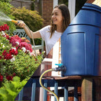 Rain Barrel Spigot PVC Faucet Kit Water Diverter Kit with Bulkhead Fitting, Ball Valve, Garden Hose Barb(25mm) Adapter, Pipe Clamps, Thread Tape, Hole Saw(for 25mm ID Hose)