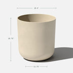 Veradek Round Lima Plastic Planter Pots for Indoor/Outdoor Garden Use, Sand Color, 5 Year Warranty