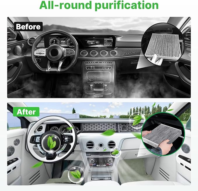 Engine+Cabin Air Filters Kit Fit for Toyota Tacoma V6 3.5L 2016 2017 2018 2019 2020 2021 2022 2023 Engine Air Filter Replacement Cabin Air Filter Accessories# CF10374 CA11895