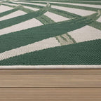 Paco Home Tropical Outdoor Rug Palm Tree & Jungle Design Flatweave in Green Beige, Size: 7'10" x 11'2"
