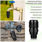 Tondiamo 3 Pcs 45 Psi Drip Irrigation Pressure Regulator, 3/4" Female Hose Thread x 3/4" Male Hose Thread Pressure Reducer Flow Valve for Garden Drip Irrigation Parts Emitters System