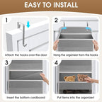 6-Tier Over The Door Organizer, Hanging Storage Organizer with Clear Window, 40lb Ultra Sturdy Large Capacity Room Organizer for Pantry Bathroom Nursery Closet Baby Essential (Grey)