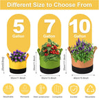 Grow Bags 5 Gallon,6 Pack Fabric Plant Pots with Handles Planter Bag for Outdoor Garden Planting Vegetables Flowers Fruit
