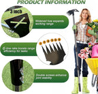 Weed Puller Tool with Long Handle, 60'' Weed Remover Weeding Tool, 2 in 1 Hand Weed Rake and Garden Hoe for Gardening, Uprooting Weeding Tool for Yard, Lawn, Patio, Garden