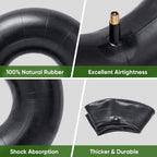 TICONN 13x4.00-6, 4.10/3.50-6 Tire Inner Tube, 2 Pack Inner Tire Tube for Wheelbarrow Tires, Replacement Tube with TR-13 Straight Valve Stem for Wheelbarrows, Lawn Mowers, Hand Trucks
