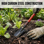 Garden Tools Set, 3 Gardening Tools Include Hand Trowel, Rake, Transplant Shovel, Lightweight Heavy Duty Garden Tool with Non Slip Handle for Yard Weed, Plant, Crack, Gardening Gift for Men & Women