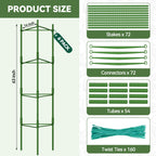 Halatool 6 Pack Tomato Cages for Garden, Up to 63 inch(5.2FT)
