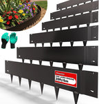 40"x10" Metal Landscape Edging, 6-Pack (20ft Total) – Rustproof Galvanized Steel Garden Border, Lawn & Flower Bed Edging, Decorative Hammer-in Outdoor Landscaping Border for Yard, Pathways & Driveways