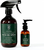 Neem Oil for Plants (Makes 480 fl oz) with Spray Bottle & Essential Oils | for Indoor Houseplants & Outdoor Gardens, Natural Leaf Shine