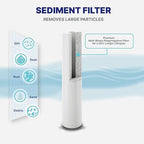 NU Aqua 4 Stage Salt Free Water Softener Whole House Water Filter System with Total Filtration - Includes Sediment, Heavy Metal KDF GAC, SoftGuard, Carbon Block Filters