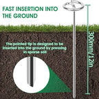 12in Landscape Fabric Pins, Bold 8 Gauge Galvanized Steel Garden Staples, Tent Stakes Landscape Fabric Staples Yard Stakes for Decoration Weed Barrier (50 X 12in)