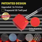 Grill Brush Bristle Free,(Only Replaceable Cleaning Head No Grill Brush)-Red