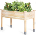 MIXC 331lb Capacity Sturdy Wooden Raised Garden Bed Outdoors with Legs