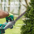 Litheli 20V Cordless Hedge Trimmer 20 Inch, Power Hedge Trimmer for Bush & Shrub Cutting, Trimming, Pruning, with 2.0Ah Battery and Charger Included
