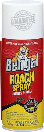 Bengal Roach Spray, Odorless Stain-Free Dry Spray, 3-Count, 9 Oz. Aerosol Cans
