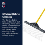 Standard Golf Garden Landscape Rake – 9” & 21" Head Garden Debris Rakes Combo | Elevate Your Outdoor Spaces with Precision and Efficiency | Ideal for Lawn and Garden Maintenance